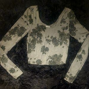 Garage Long Sleeve Crop Top